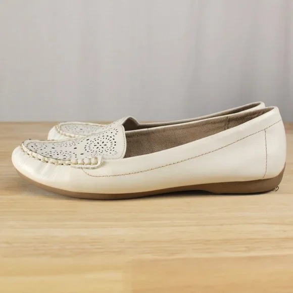 Naturalizer Cut-out White Leather Slip on Shoes 6.5 - Picture 6 of 8